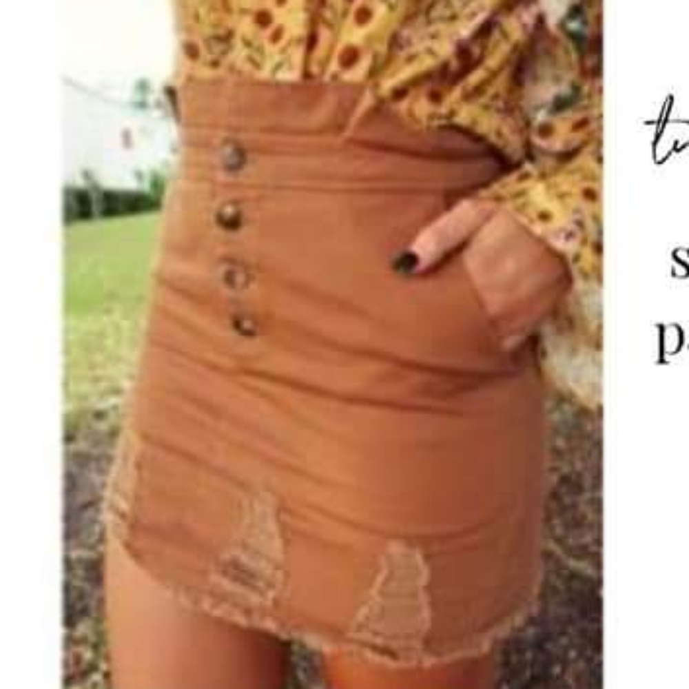 @shophopes Brown Skirt